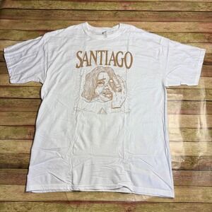 M&O Gold Santiago Surrealist Face Graphic T-Shirt White XL